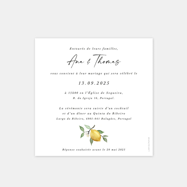 Azulejo-Hochzeitseinladung
