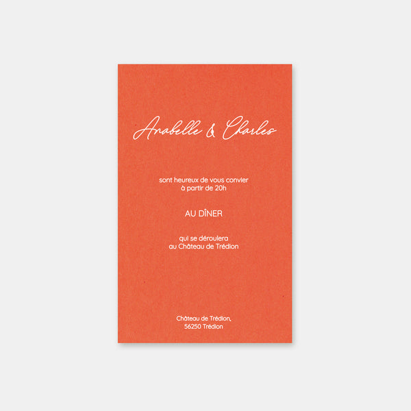 Elegante Hochzeitseinladungskarte aus Kraftpapier