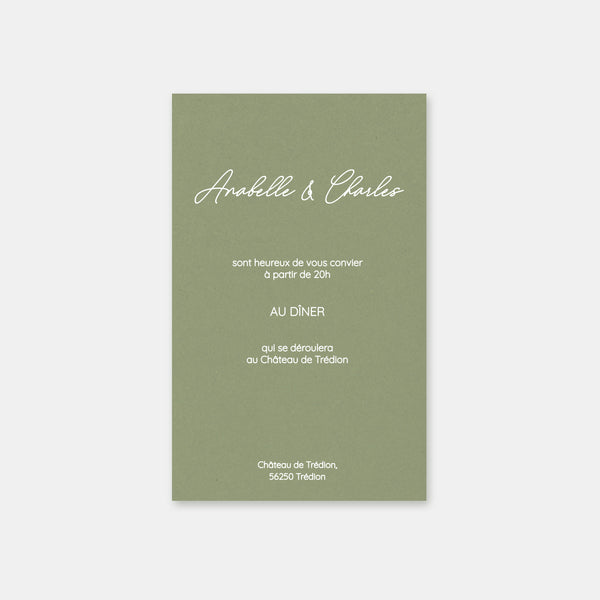 Elegante Hochzeitseinladungskarte aus Kraftpapier