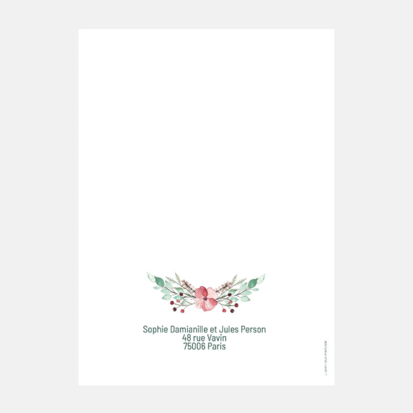 Florale botanische Hochzeitseinladung