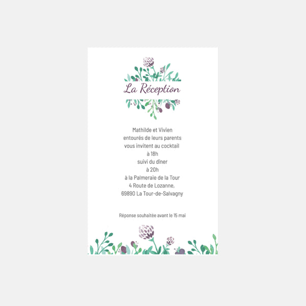 Wedding invitation card Rhombus Watercolor