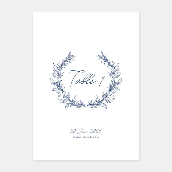 Marque table de mariage couronne végétale - 5ex