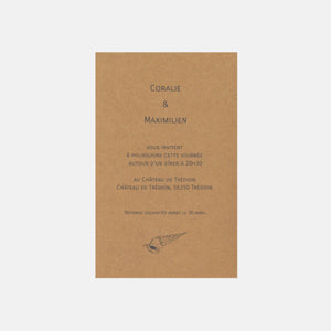 Wedding invitation card Shells
