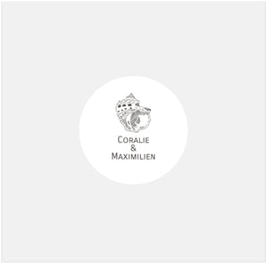 Personalized wedding stickers Shells