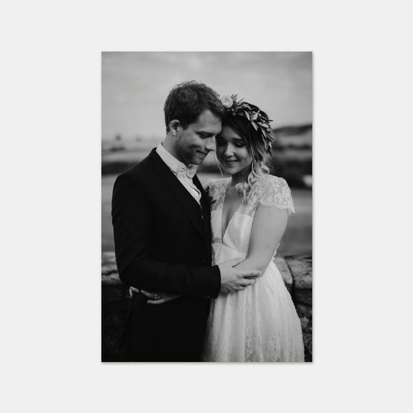 Carton remerciements de mariage esquisse feuillage