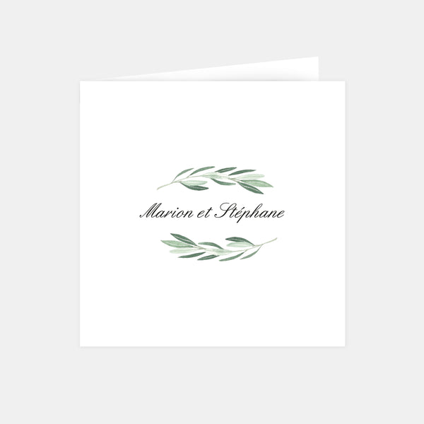 Classic Foliage Wedding Invitation