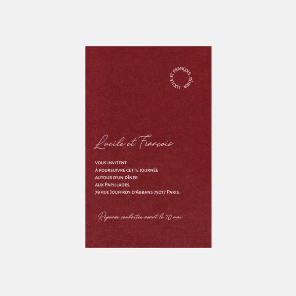 Modern wedding invitation card circle