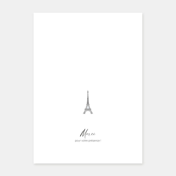 Hochzeitsbroschüre „Dach von Paris“.