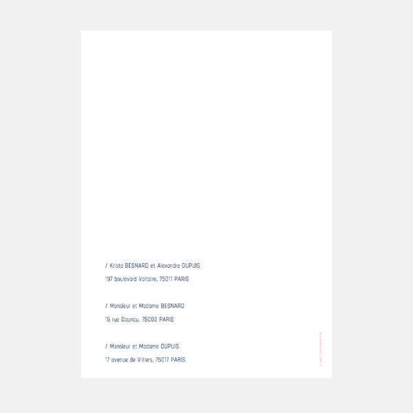 Arty wedding invitation