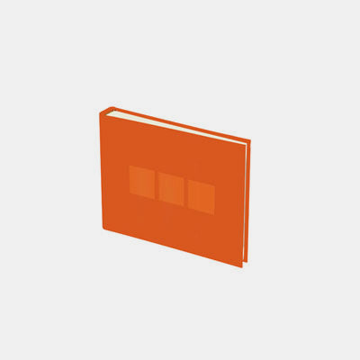 Photo album 21x15 orange canvas cream interior