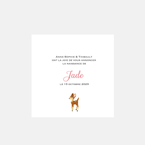 Little fawn birth announcement