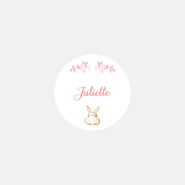 Stickers personnalisés naissance dragées - 48ex