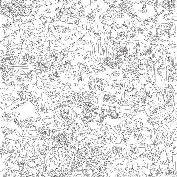 Poster géant à colorier Ocean