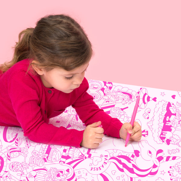 Poster géant à colorier Licorne Lily