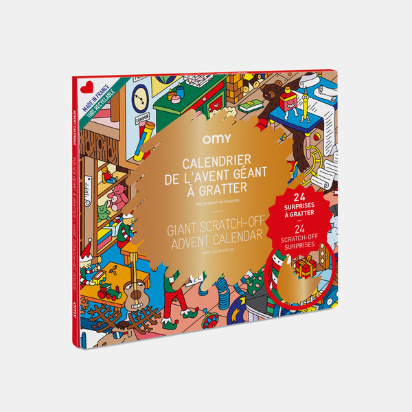 Poster géant à gratter Calendrier de l'Avent