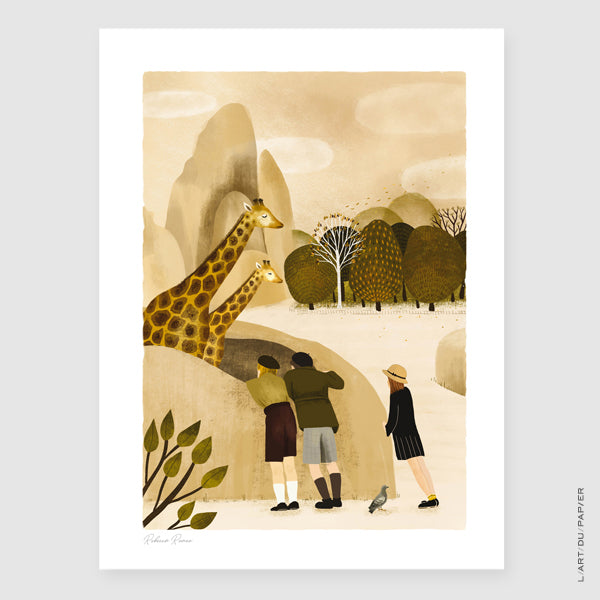 Vincennes Zoo Illustrationsplakat – Rebecca Romeo