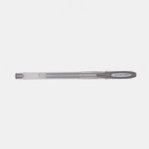 Uniball-Gelschreiber aus silbernem Metall mit feiner Spitze