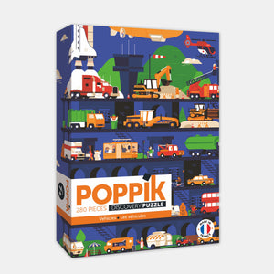 Lernpuzzle 280 Teile Fahrzeug Poppik