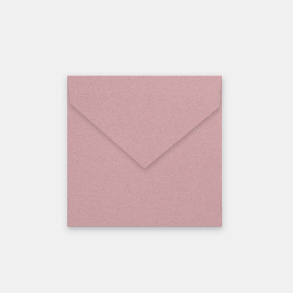 Umschlag 140x140 mm Metallic-Pulverrosa